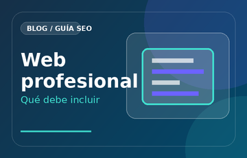 Qué debe incluir una página web profesional