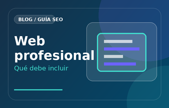 Qué debe incluir una página web profesional