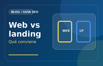 Página web vs landing page